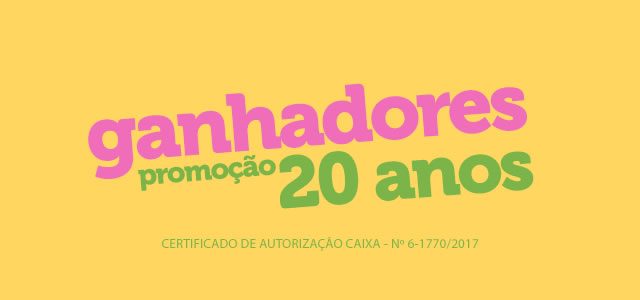 Ganhadores Promoção 20 Anos